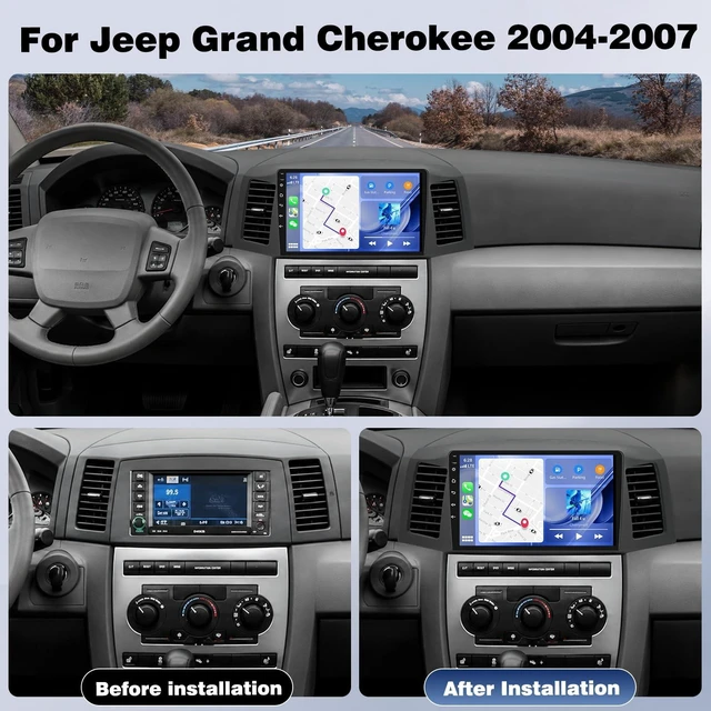 Alt view image 2 of 5 - Upgrcaru 4+64G Car Radio for Jeep Grand Cherokee 2004 2005 2006 2007