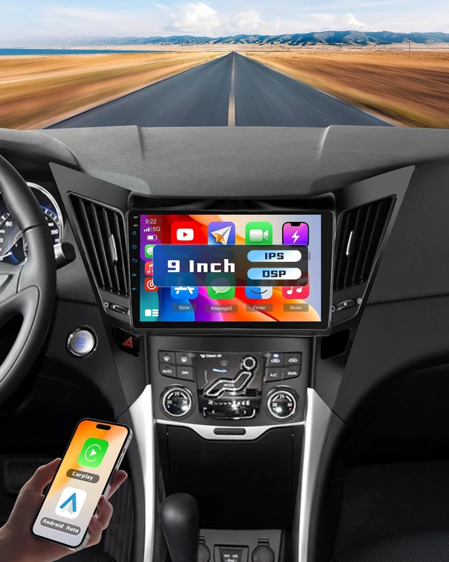 Main image of 9 Inch IPS Touch Screen Double Din Car Stereo for Hyundai Sonata 2010-2014