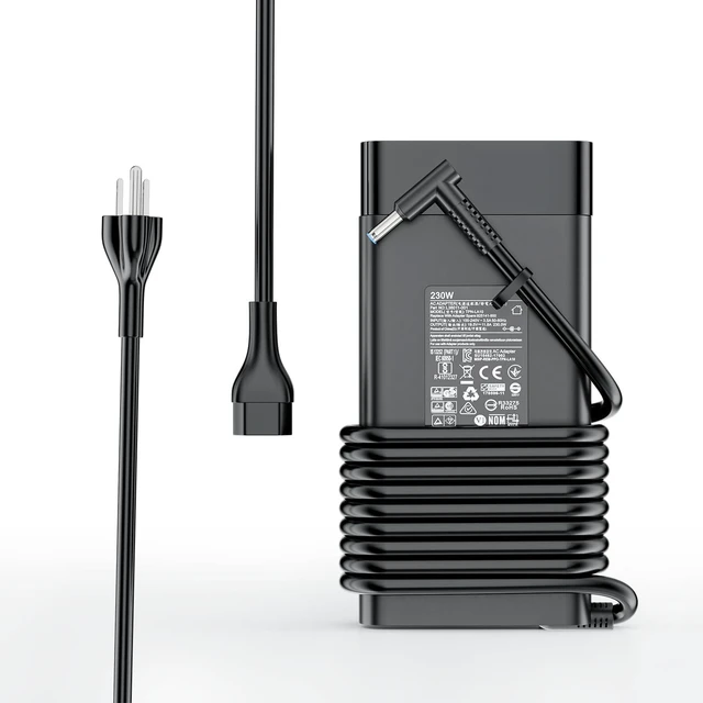 Main image of 230W AC Adapter Laptop Charger Compatible with HP Omen 15 16 17 Omen Max Transcend Victus Gaming 15 16 ZBook Fury 18 16 G1i G9 G10 G11 Blue Tip Computer Power Cord