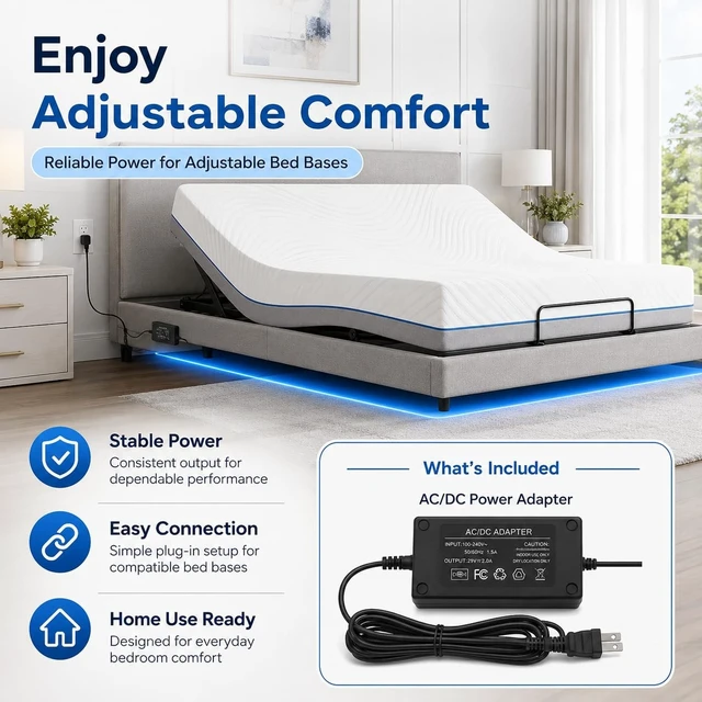 Alt view image 4 of 5 - 29V AC/DC Adapter Replacement for VIVO DESK-KIT-1B6B DESK-KIT-1B7B-36 Electric Standing Desk 60x24 71x36 Home Office Workstation Power Supply Cord Charger Cable PSU