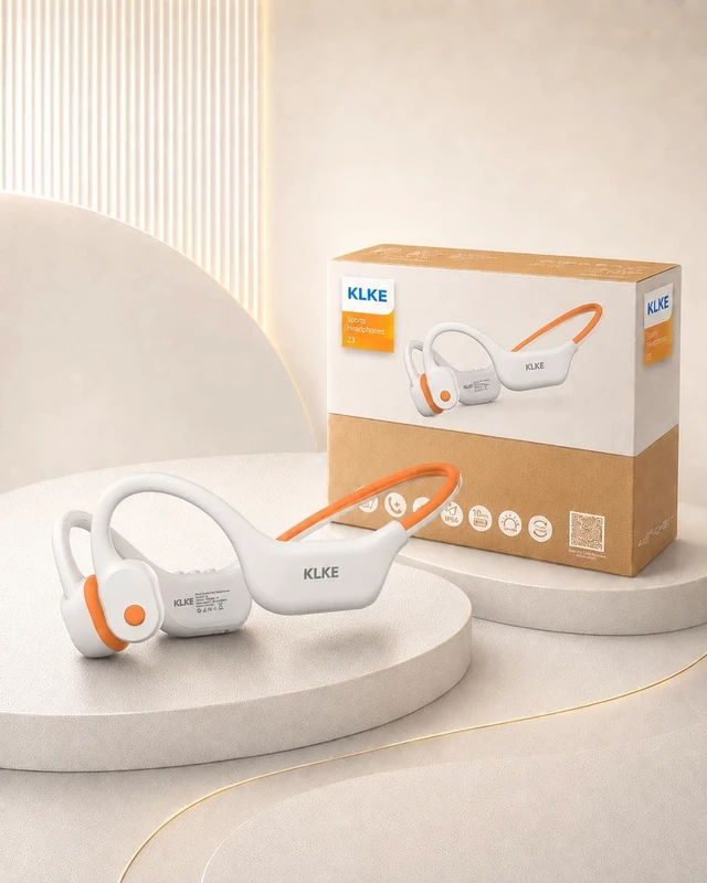 Alt view image 5 of 5 - KLKE Bone Conduction Headphones for Running with mic and Rear Safety Light