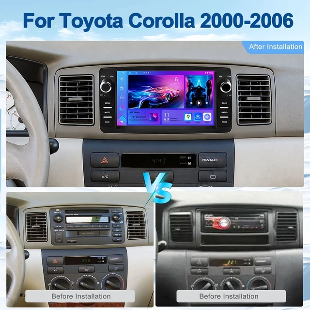 Alt view image 2 of 5 - DVRMEDIA 7 Inch QLED Car Stereo for Toyota Corolla 2000-2006, 4GB+64GB
