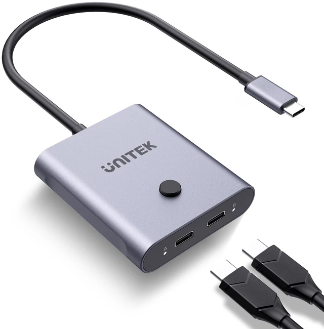 Main image of Unitek 20Gbps Bi-Directional USB C Switch 2 Computers,8K@60Hz Display