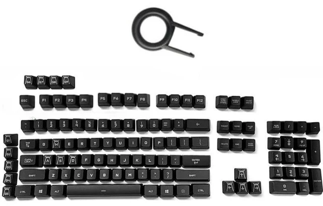 Main image of Full Set of Keyboard 113 Keycaps Replacement for Logitech G910 RGB Gaming Mechanical Keyboard Black