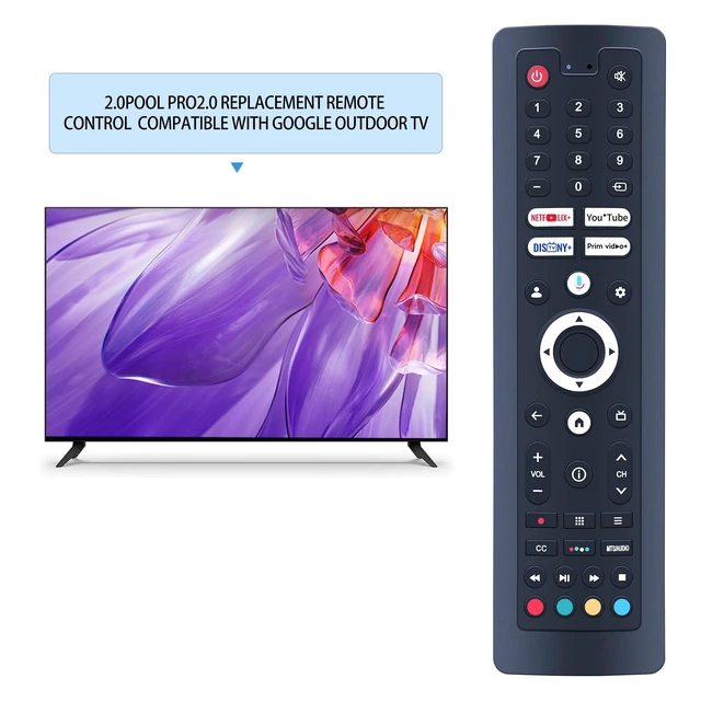 Alt view image 2 of 5 - New Voice Replacement Remote Control fit for Deck Outdoor TV Pro 2.0 / Deck Pro QLED 2.0 BT24A1KGGB BT24A0KEGB RT22R2KHFA RT40G3KOFA KT16K0KHGA B0CLNKMC88 BT24A1KEGB