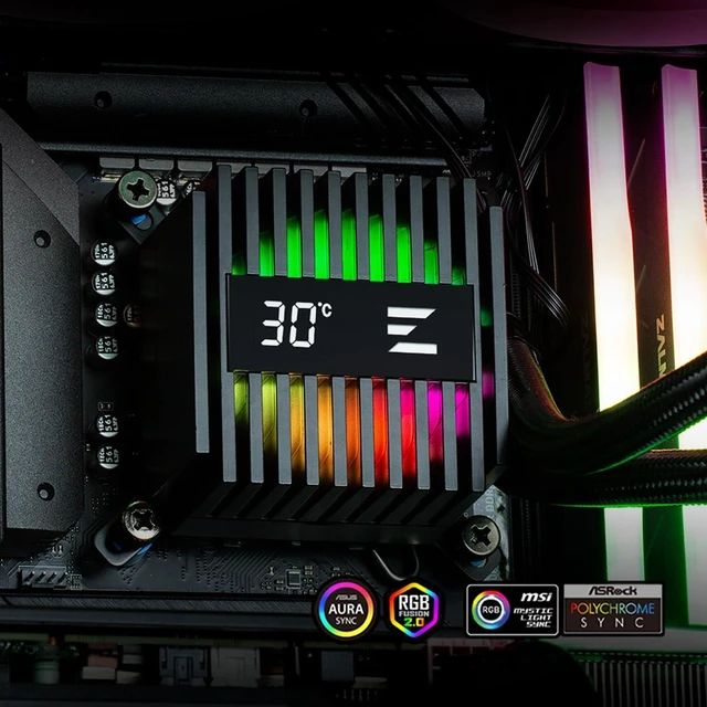 Alt view image 4 of 5 - Zalman Alpha 2 V2 360 AIO Liquid CPU Cooler, 350W TDP, Black