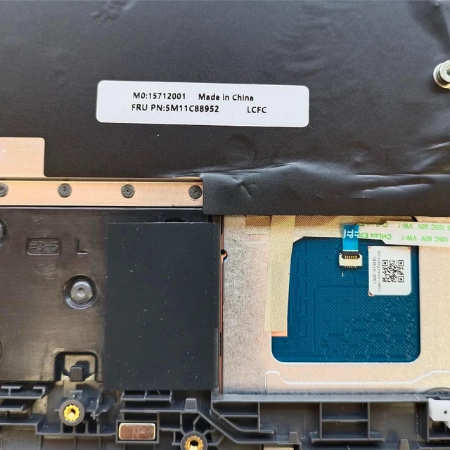 Alt view image 4 of 5 - 5M11C88952 Replacement for Lenovo Chromebook 500E 3th WLAN Laptop Upper case Palmrest Assembly Part with US Keyboard and Touchpad (WFC Hole)