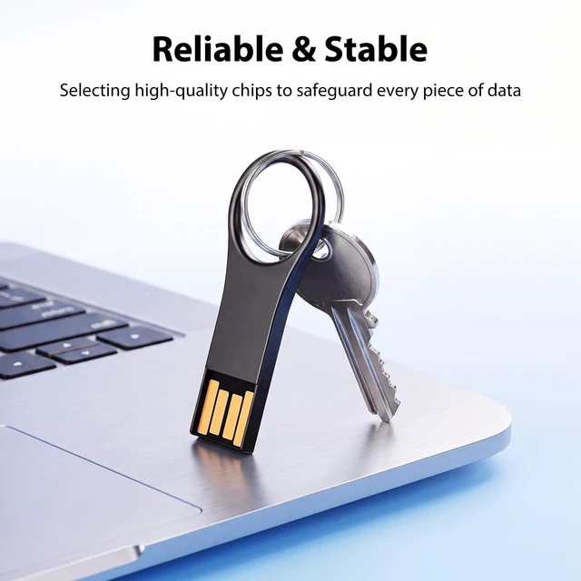 Alt view image 5 of 5 - 10 Pack 16GB USB Flash Drive with Keychains, Metal USB 2.0 Thumb Drives Memory Stick for PC Laptop Computer(10 Packs)