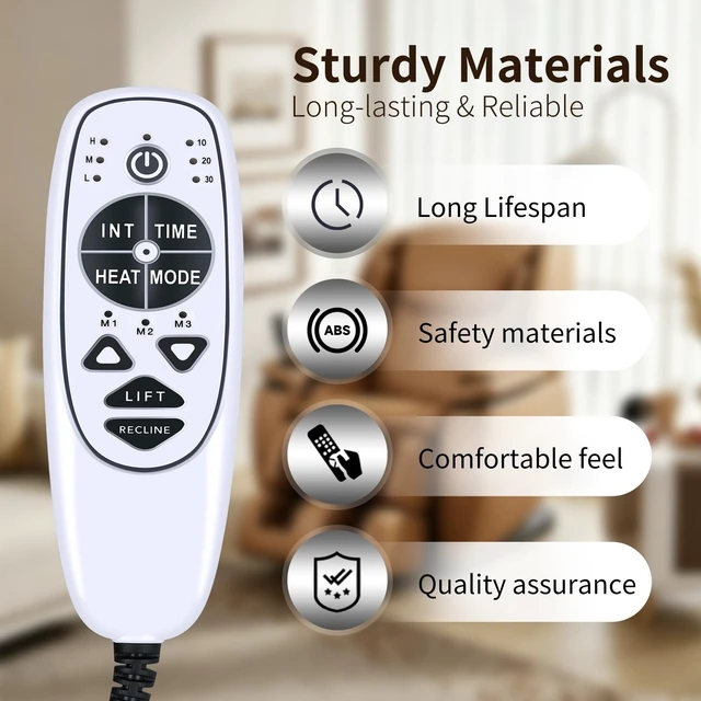 Alt view image 3 of 5 - ZWP 5 Pin Female 9 Button Remote Replacement for Massage Recliner Chair