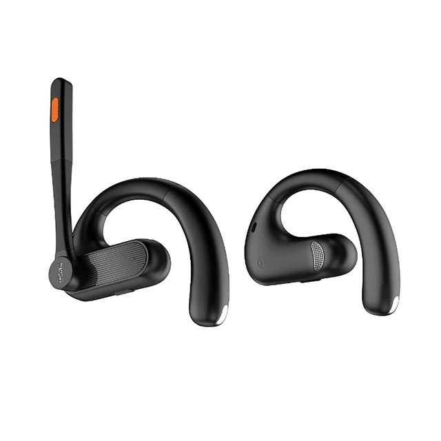 Alt view image 4 of 5 - EKSAtelecom S30 Bluetooth Open-Ear Air-Conduction Headset with Microphone, True Wireless with Charging Case, Black