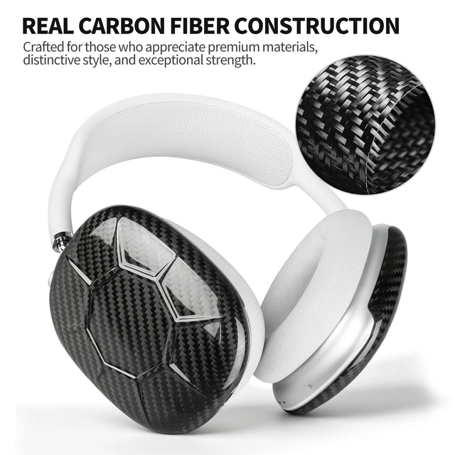 Alt view image 5 of 5 - Carbon Zone Ear Covers Compatible with AirPods Max 1/2 (2020/2024/2026)
