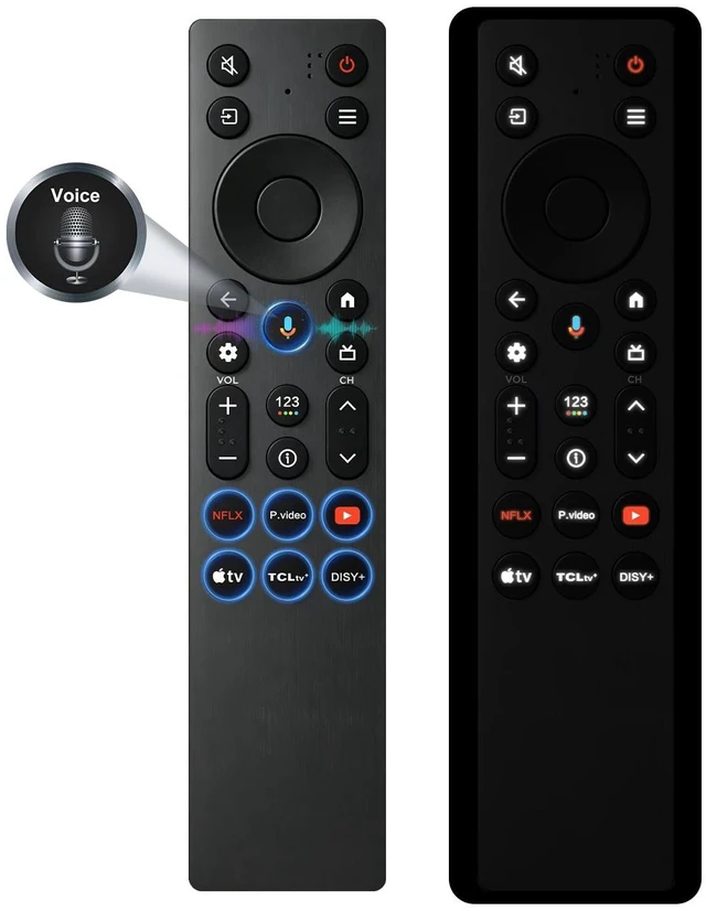 Main image of Replacement Backlit Voice Control for TCL Google TV Remote, RC923A FMB1