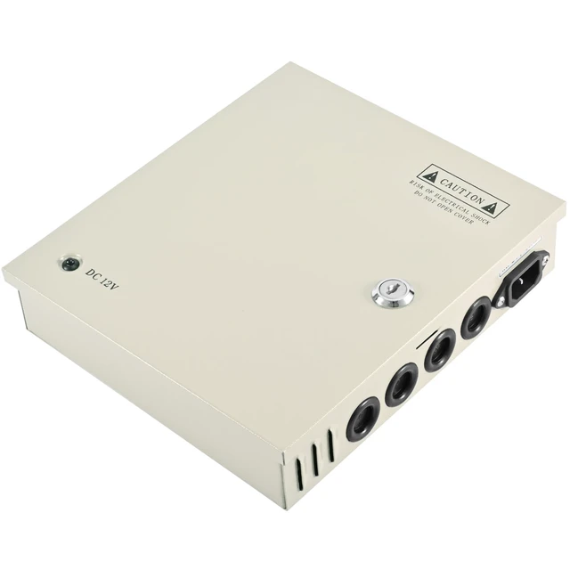 Alt view image 4 of 5 - 9-Channel CCTV Power Supply Box, 12V 5A with Resettable Fuse