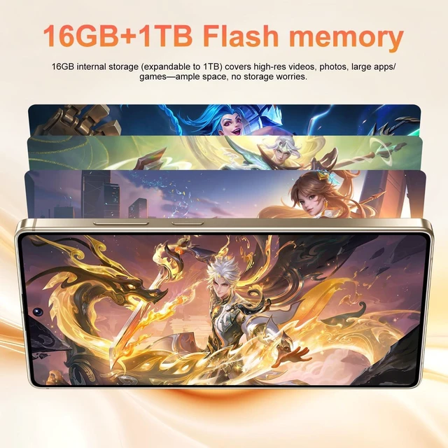 Alt view image 5 of 5 - Nawfait 26 Ultra 16+1TB Smartphone -6.99-inch Display, Built-in Pen,Android 15, 7000mAh Battery, 68MP+108MP Dual Camera/Dual SIM/Fingerprint Lock/Face (Burgundy)