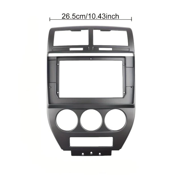 Alt view image 2 of 5 - 10.1 Inch Car Radio Fascia Fit for Compass 2007-2010, Car Stereo Modification Panel Dash Mount Trim Kit, Double Din Radio Installation Frame Bezel Audio Dashboard Refitting Accessory (Gray,10inch)