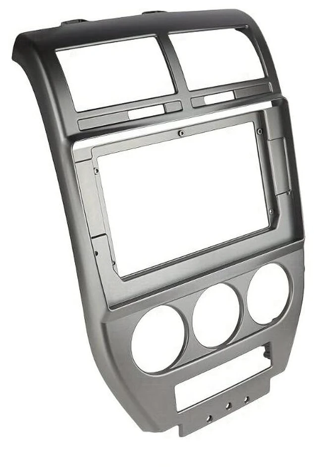 Alt view image 4 of 5 - 10.1 Inch Car Radio Fascia Fit for Compass 2007-2010, Car Stereo Modification Panel Dash Mount Trim Kit, Double Din Radio Installation Frame Bezel Audio Dashboard Refitting Accessory (Gray,10inch)
