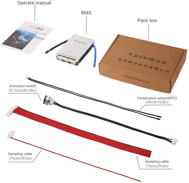 Alt view image 5 of 5 - Li-ion LiFePO4 BMS 40A 8S-20S 24V-72V Lithum ion Battery Management System PCB Protection Board, with 0.4A Active Balancing Current for LiFePO4 Li-ion LTO Lithium Battery Pack