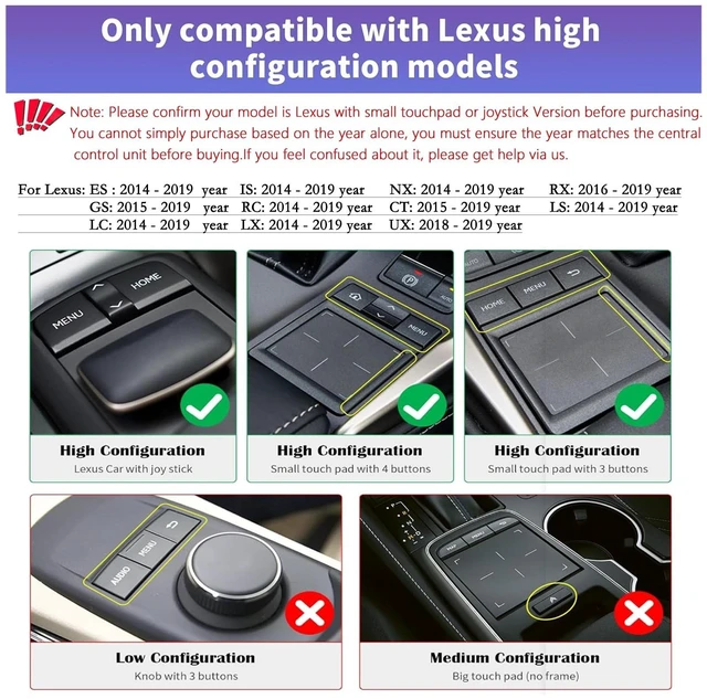 Alt view image 2 of 5 - Road Top Wireless CarPlay for Lexus with Small Touchpad/Joystick