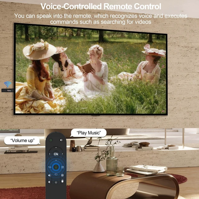 Alt view image 4 of 5 - Android 13.0 TV Stick 4K, Ultra-Portable Smart TV Stick 2GB RAM 16GB ROM, Supports 2.4G/5G WiFi Bluetooth 5.0 USB HDR10 with Voice Remote Control for Home Theaters and Smart TV Upgrades