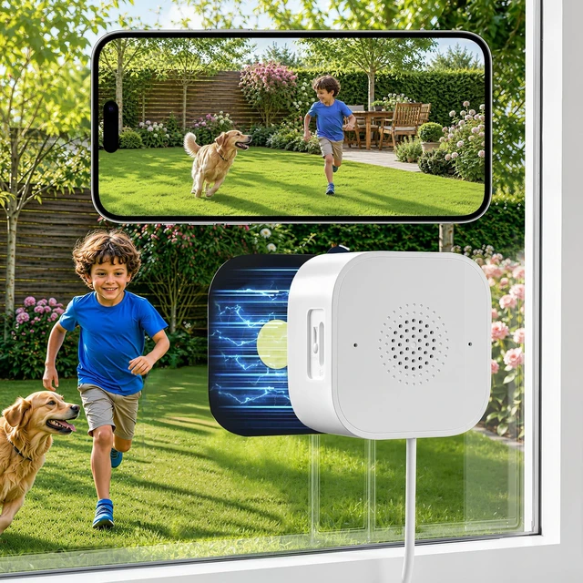 Main image of kamoviz 2K No-Drill Window Camera, 2.4GHz & 5GHz WiFi Window Cameras for Home Security, Anti-Glare, Magnetic Mounted, Color Night Vision, 24/7 Recording, Human & Motion Detection, Works with Alexa