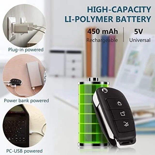 Alt view image 5 of 5 - FUXGZ Hidden Car Key Camera, Mini Spy Camera, Discreet Nanny Cam 1080P HD
