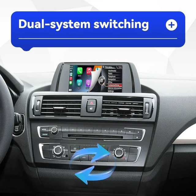 Alt view image 5 of 5 - SNATEEN Wireless Carplay Android Auto Decoder for BMW NBT System 3 4 5 6 7 Series X1 X3 X4 X5 X6 2012-2016, Support Mirrorlink, GPS/Navigation, Rear View Camera
