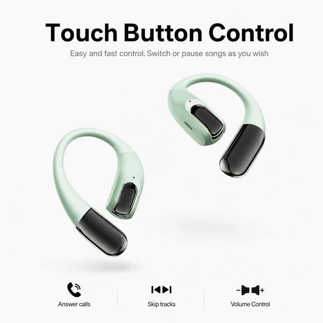Alt view image 2 of 5 - GAGAAL Wireless Sport Earbuds Bluetooth Headphones,Lightweight Earbuds with Ear Hooks,Bluetooth5.4 Wireless Earphones,25H Playtime, IPX4 Waterproof Running Headphones for Gym(Green)