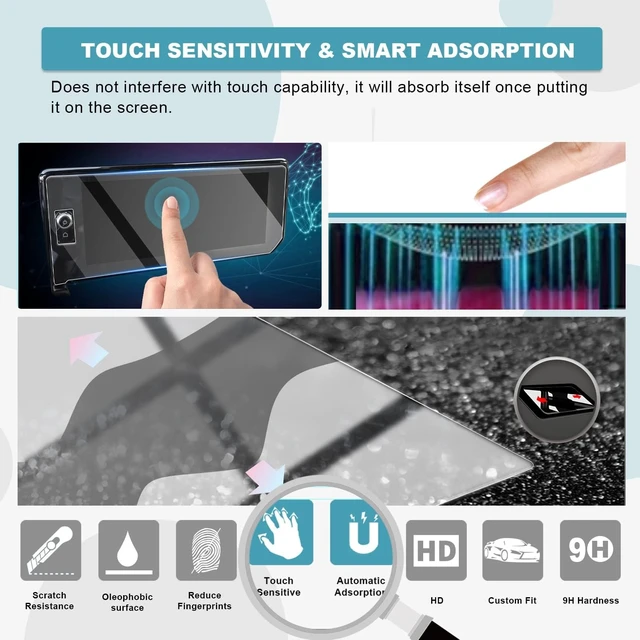 Alt view image 4 of 5 - CDEFG 2Pcs for 2026 GMC Sierra Screen Protector Tempered Glass