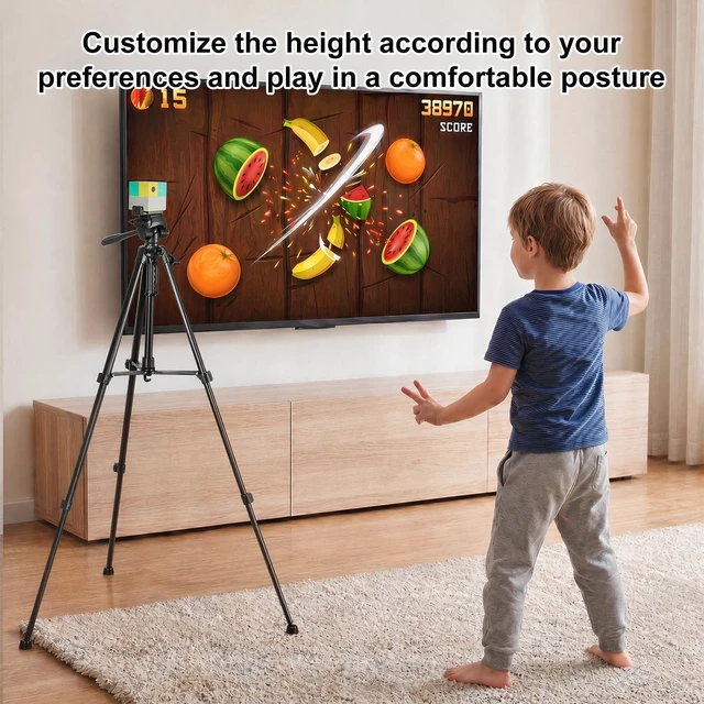 Alt view image 5 of 5 - Tripod Stand for Nex Playground Console, Adjustable Height Stable Holder for Nex Playground Accessory, Aluminum Professional Tripod for Camera/Phone/Projector