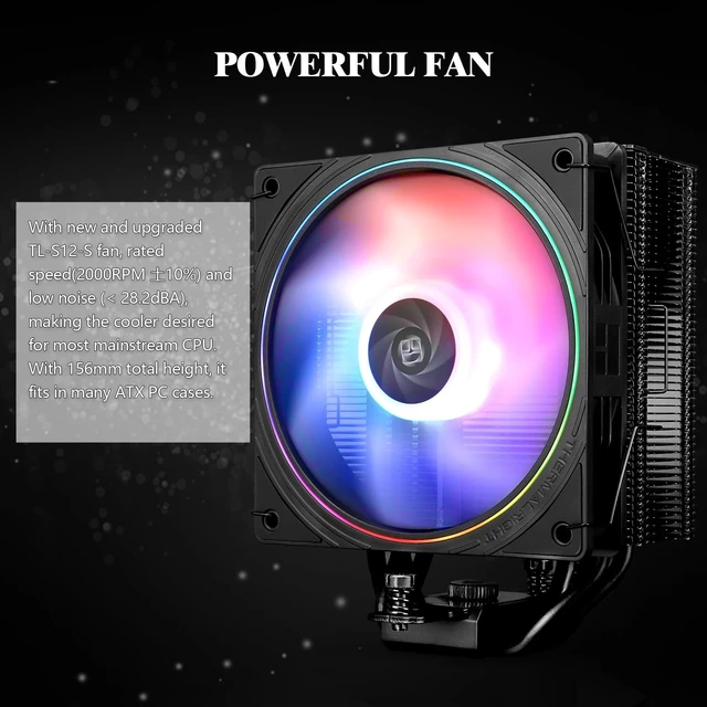 Alt view image 4 of 5 - Thermalright TR Assassin Spirit 120 EVO CPU Air Cooler, AS120 EVO, 2000RPM Speed,4 Heat Pipes, 120mm PWM Quiet Fan CPU Cooler with S-FDB Bearing, for AMD AM4 AM5/Intel 1700/1150/1151/