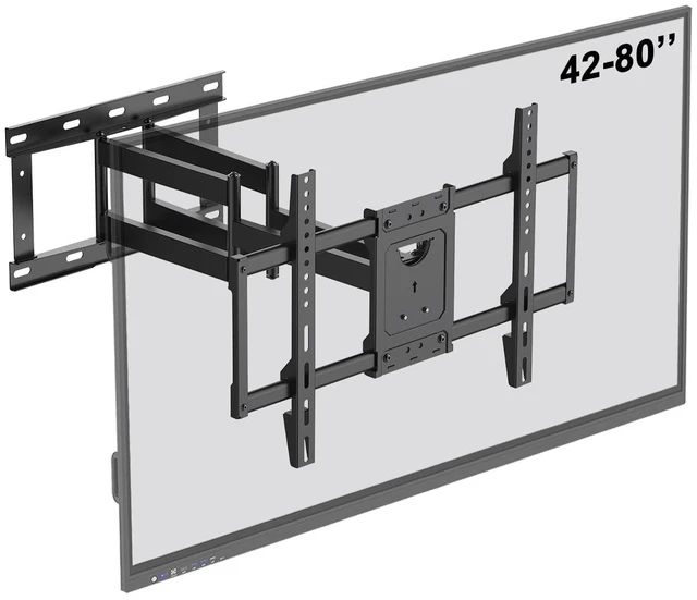 Main image of ZANUZDU Outdoor TV Mount,Full Motion Articulating Arm Can Tilts and Swivels, Weatherproof Rust Proof for 42 to 80 inch Indoor and Outdoor TVs,Max VESA 600x400, Holds Up to 176 lbs