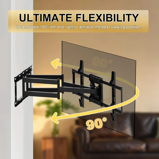 Alt view image 5 of 5 - ZANUZDU Outdoor TV Mount,Full Motion Articulating Arm Can Tilts and Swivels, Weatherproof Rust Proof for 42 to 80 inch Indoor and Outdoor TVs,Max VESA 600x400, Holds Up to 176 lbs