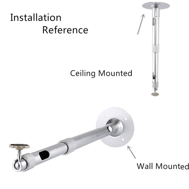 Alt view image 3 of 5 - Ivosmart B120 Universal Projector Ceiling Mount Bracket 26.4IN-47.2IN Adjustable Extension Up to 44 lbs(Silver)