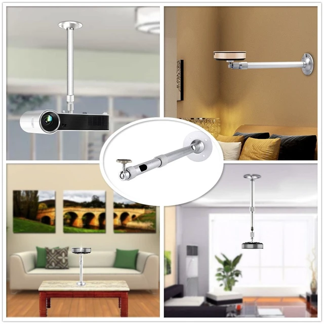 Alt view image 4 of 5 - Ivosmart B120 Universal Projector Ceiling Mount Bracket 26.4IN-47.2IN Adjustable Extension Up to 44 lbs(Silver)