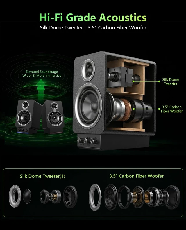 Alt view image 5 of 5 - Altrastorm Bluetooth Computer Speakers for Desktop PC, 60W, HDMI ARC