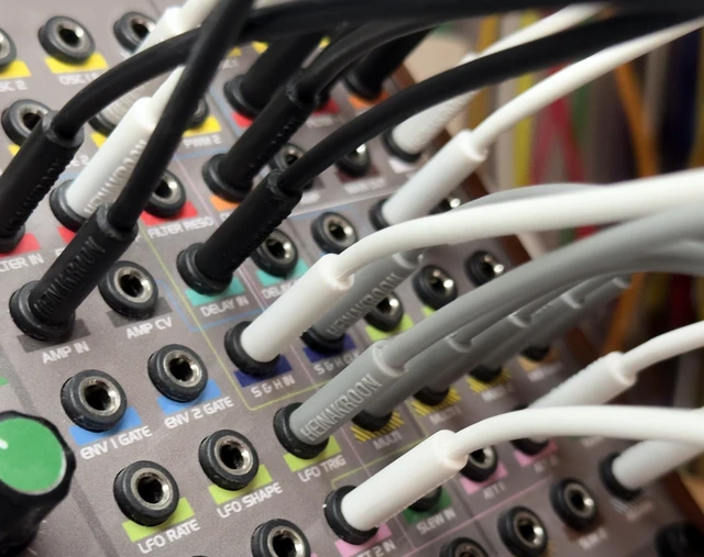Alt view image 5 of 5 - Heinakroon Slimline Black CV Patch Cables 1/8", (NOT for Guitar) Eurorack Modular Patch Leads, 6-Pack (11.8")