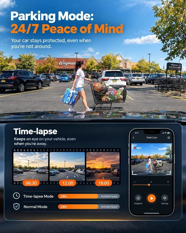 Alt view image 5 of 5 - 4K Dash Cam Front and Rear,Native 4K HDR STARVIS 2 Sensor Night Vision