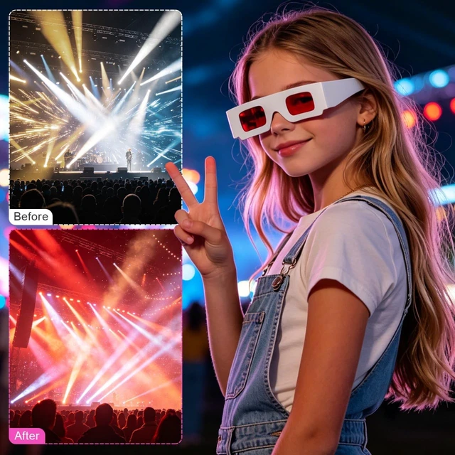 Alt view image 5 of 5 - CIYODO 3D Glasses 50pcs Red Paper for Events and Displays