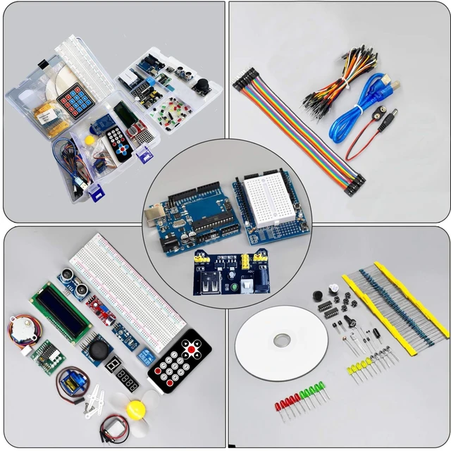Alt view image 2 of 5 - Uno Super Starter Kit with Tutorial Compatible with Arduino IDE STEM Electronics Circuit Breadboard Include 720P Video Courses and Online Technical Support for Beginners