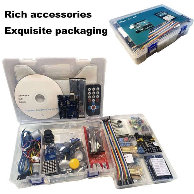 Alt view image 4 of 5 - Uno Super Starter Kit with Tutorial Compatible with Arduino IDE STEM Electronics Circuit Breadboard Include 720P Video Courses and Online Technical Support for Beginners