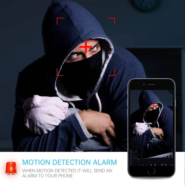 Alt view image 2 of 5 - Cyydsam Clock Camera - Security Camera - Indoor Full HD Mini 1080P WiFi Wireless Motion Detection Night Vision Real Time Watch Live Video Nanny Cam