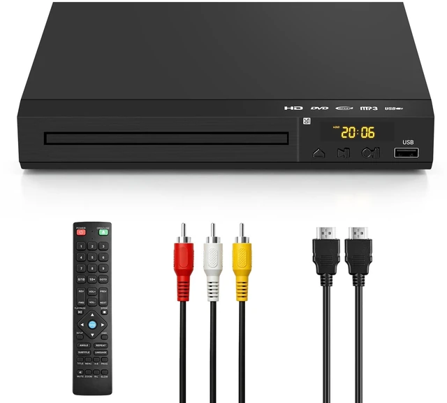 Main image of TAVRYQEL Region Free DVD Player for TV, 1080P HDMI DVD/CD Player with USB Playback, Multi-Format Disc Support, HDMI & AV Output, Remote Control Included Does Not Play Blu-ray Discs