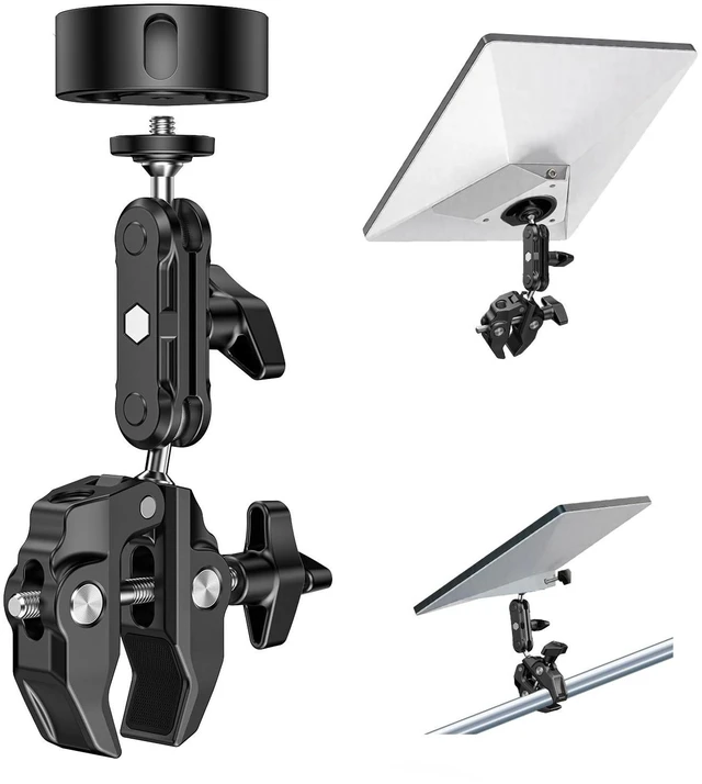 Main image of for 2026 2025 Starlink Mini Clamp Mount and 2024 Pipe Adapters, Compatible with Starlink Mini Pipe Adapter and Flat Mount for RV Pole Yacht Camper Guardrails Car Boat Balcony Roof Aluminum
