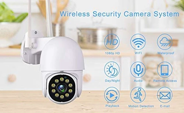 Alt view image 2 of 5 - Tuya Smart Life Security Camera,1080P HD Wireless WiFi Home Surveillance Pan/Tilt 360 View Waterproof Night Vision, Human Detection,Auto Tracking