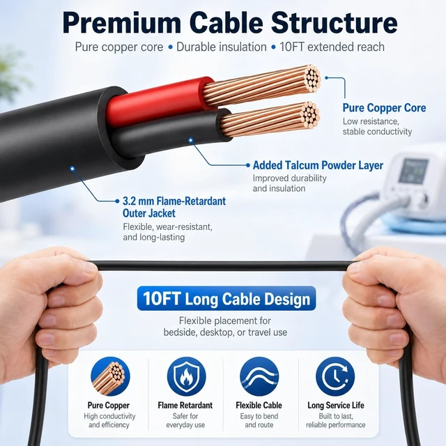 Alt view image 4 of 5 - 19V 6.5A Charger Compatible with Rhythm Healthcare Lifestyle P2 Portable Oxygen Concentrator, AC Power Adapter Cord Compatible with P2-E6, P2-E7, P2ACA-1, P2DCA-1, BA-P200, BA-P201, 2-Pin
