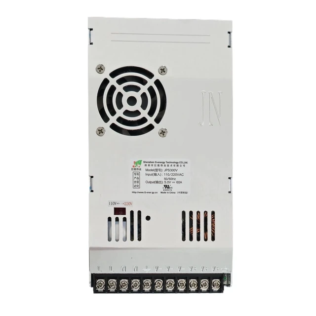 Alt view image 4 of 4 - G-Energy JPS300V 5V Power Supply 60A 300W Reliable DC PSU for LED Displays, Industrial Equipment, and Electronics - 110/220V Selectable Input Voltage