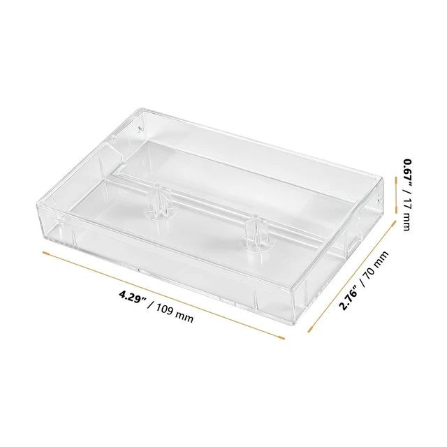 Alt view image 2 of 5 - YAUFWUA 40 Pack Clear Plastic Cassette Tape Storage Cases, 4.29x2.75x0.6 Inch Audio Music Cassette Organizer Holder for Art Collection