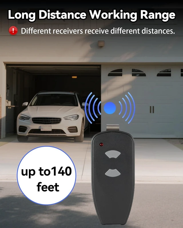 Alt view image 3 of 5 - Upgrade Garage Door Opener Remote for Marantec Harrison Martin M3-2312, Support Copy and Program, 315 MHz 2 Button Garage Door Remote Replacement Program Pin, for Marantec Garage Door Keypad