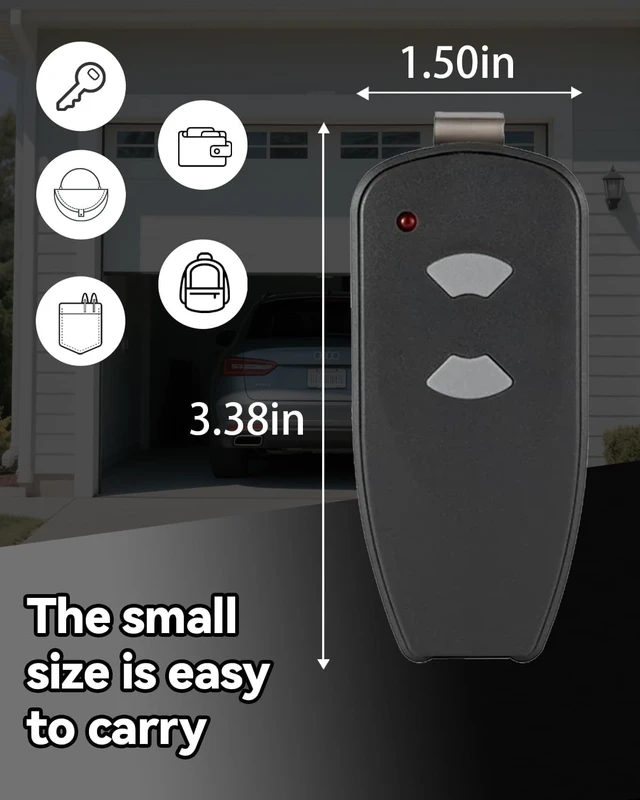 Alt view image 4 of 5 - Upgrade Garage Door Opener Remote for Marantec Harrison Martin M3-2312, Support Copy and Program, 315 MHz 2 Button Garage Door Remote Replacement Program Pin, for Marantec Garage Door Keypad