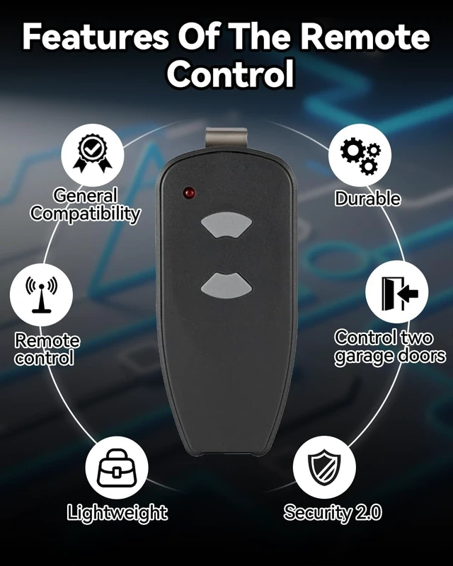 Alt view image 5 of 5 - Upgrade Garage Door Opener Remote for Marantec Harrison Martin M3-2312, Support Copy and Program, 315 MHz 2 Button Garage Door Remote Replacement Program Pin, for Marantec Garage Door Keypad